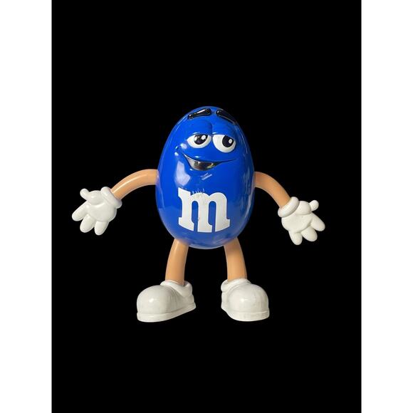 Vintage Mars Candy Blue M&M's Bendable Plastic Toy Figure - Picture 1 of 5